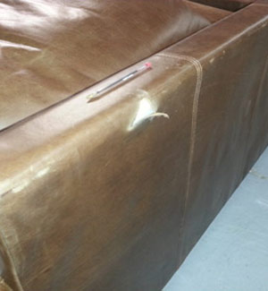 Aniline Sofa Tear Before